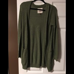 Olive green cardigan